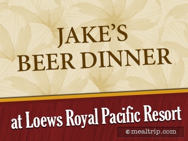 Jake's Beer Dinner