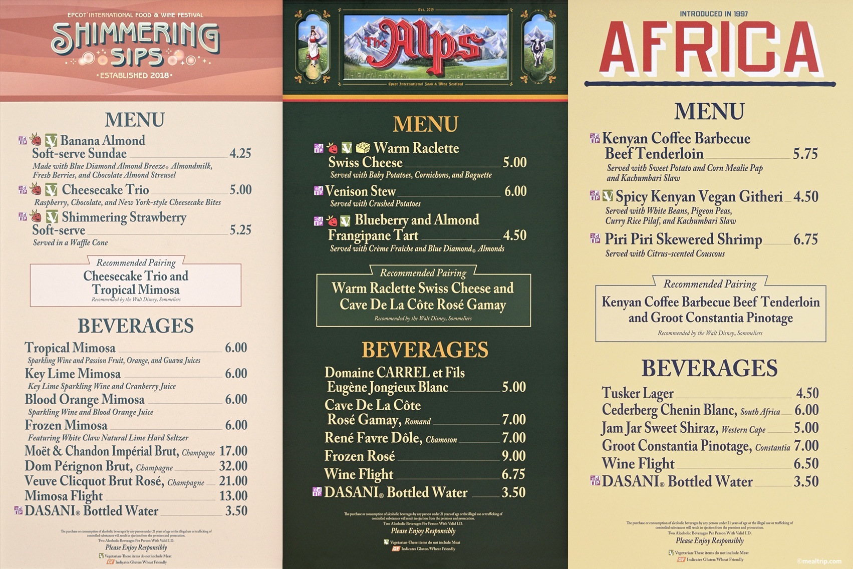 Epcot Food & Wine Menu Boards with Prices and Food Photos for 2019 ...